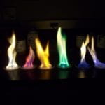 manganese strontium sodium copper potassium salts burning in ethanol