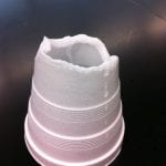 acetone dissolves Styrofoam