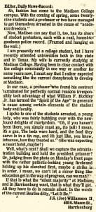 Taken from the Harrisonburg Daily News Record. Editorial on the April 1970 Revolts.